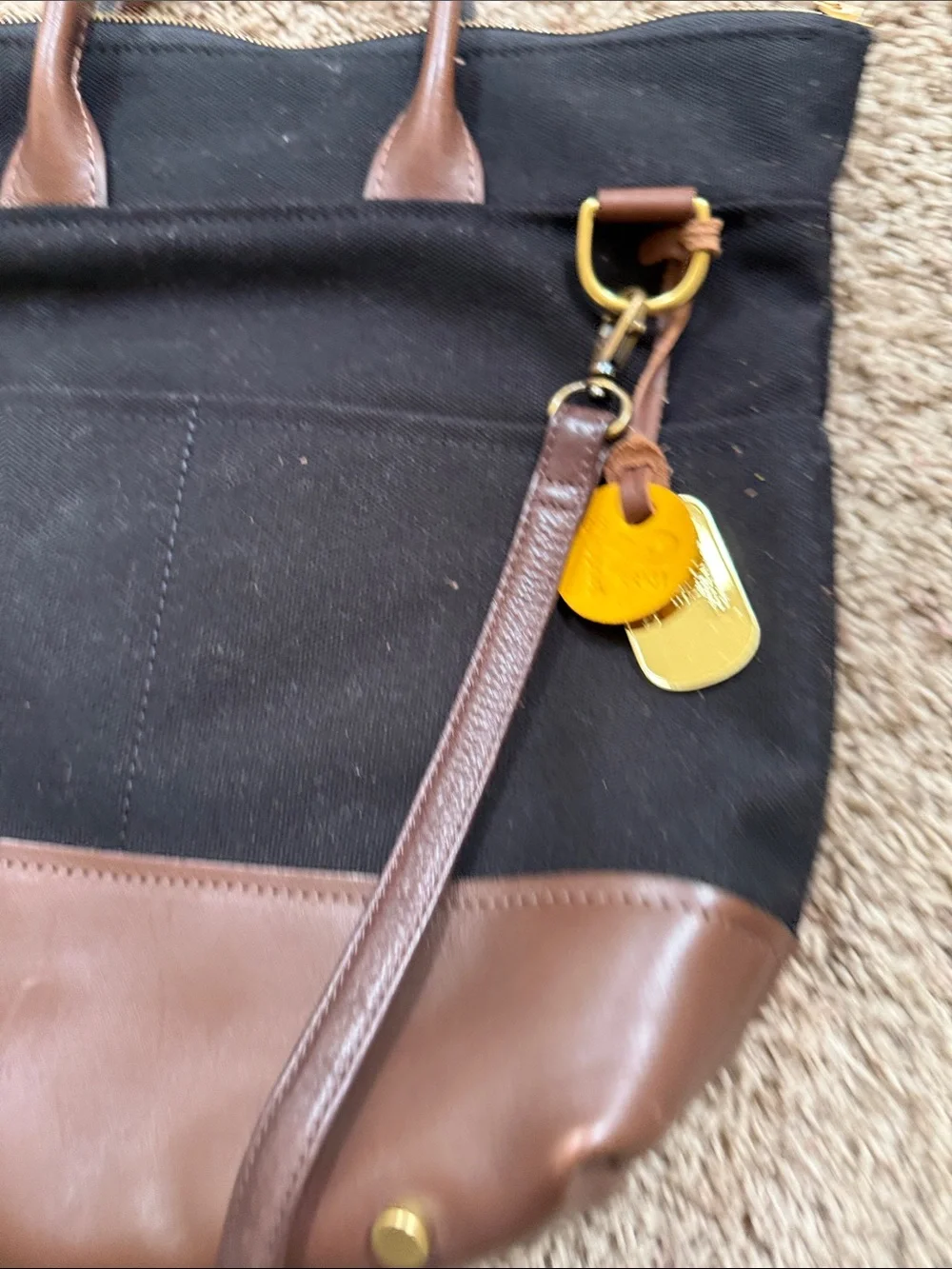 R. Riveter Otto Signature Tote (with replacement strap) and small zipper pouch